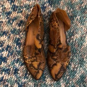 Free people Yellow Snakeskin bootie